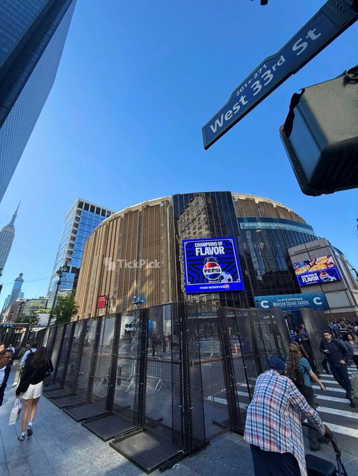 Security perimeter has been installed ahead of Game 3 of NBA Finals at MSG 
