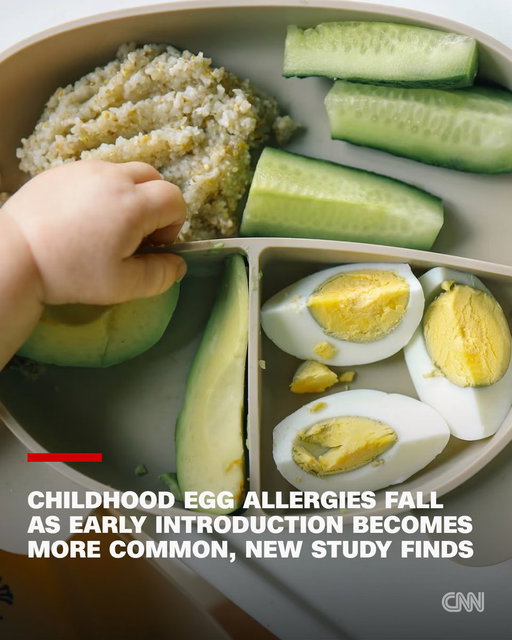 After the drastic change in guidance to no longer keep allergenic foods away from babies until 1 to 3 years of age and instead introduce them by 6 months of age, the prevalence of egg allergy among children fell by more than 17% in a new study published Monday in the journal JAMA Pediatrics. https://t.co/DAYqlFom8N