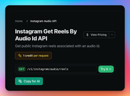 You can now scrape the reels associated with an audio track on Instagram! You can't get *all* the reels, but its a good place to start!

https://t.co/Jhc9Cjyjis 