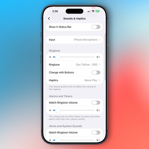 iOS 27 adds separate volume sliders for Ringtone, Alarms, and Alerts! 