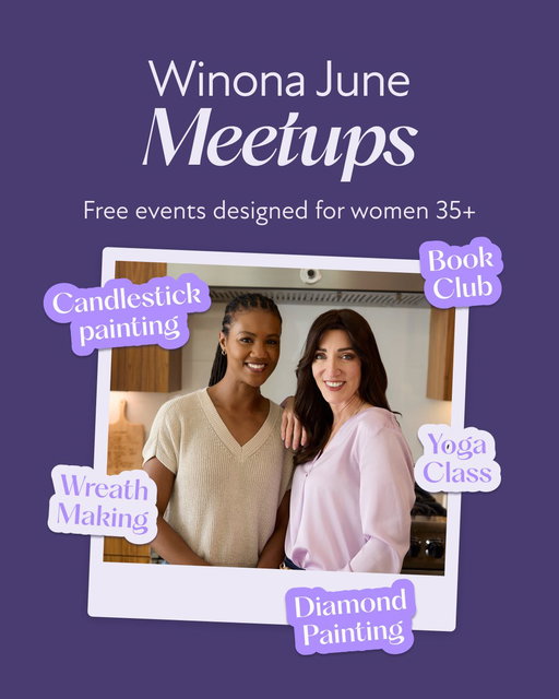 Winona Meetups are all about bringing women together to connect in real life and build meaningful community.

Want to join a Winona Meetup?

Reserve your spot: https://t.co/ezB1nnfqzF 