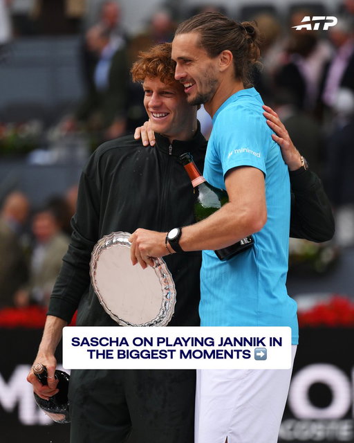 Zverev on playing Jannik Sinner in the biggest moments... 