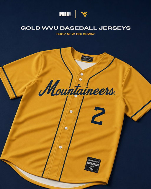 You asked, we answered! 

Gold @WVUBaseball jerseys are now available! 

Full Jersey Assortment: 
- Gold
- Coal Rush
- Throwback
- Blue

Shop: https://t.co/jt3lb6GnOe 