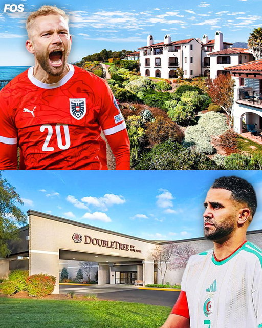 Austria's team hotel for the FIFA World Cup is the five-star Ritz-Carlton Bacara in Santa Barbara.

Algeria's hotel: The DoubleTree in Lawrence, Kansas. 