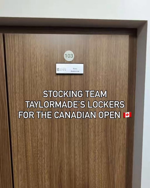 The lockers are ready, and #TeamTaylorMade is set for the Canadian open. 🇨🇦 