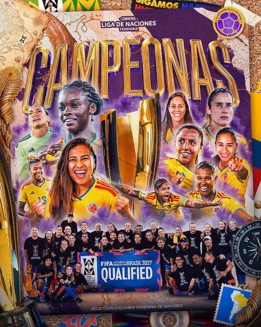 ¡𝘊𝘈𝘈𝘈𝘈𝘈𝘈𝘈𝘔𝘗𝘌𝘌𝘌𝘌𝘌𝘌𝘖𝘖𝘖𝘖𝘖𝘖𝘕𝘈𝘈𝘈𝘈𝘈𝘈𝘈𝘈𝘈𝘈𝘈𝘈𝘈𝘈𝘈𝘈𝘚! 🏆🏆🏆🏆🏆🏆🏆

¡𝘚𝘖𝘔𝘖𝘚 𝘓𝘈𝘚 𝘎𝘈𝘕𝘈𝘋𝘖𝘙𝘈𝘚 𝘋𝘌 𝘓𝘈 𝘗𝘙𝘐𝘔𝘌𝘙𝘈 𝘊𝘖𝘕𝘔𝘌𝘉𝘖𝘓 𝘓𝘐𝘎𝘈 𝘋𝘌 𝘕𝘈𝘊𝘐𝘖𝘕𝘌𝘚! ✌️

𝘎𝘐𝘎𝘈𝘕𝘛𝘌𝘚, 𝘓𝘖𝘚 𝘚𝘜𝘌𝘕̃𝘖𝘚 𝘚𝘐́ 𝘚𝘌 𝘊𝘜𝘔𝘗𝘓𝘌𝘕, 𝘚𝘌𝘎𝘜𝘐𝘔𝘖𝘚 𝘏𝘈𝘊𝘐𝘌𝘕𝘋𝘖 𝘏𝘐𝘚𝘛𝘖𝘙𝘐𝘈 👏👏👏👏👏👏

#LaSeleNosUne🇨🇴
