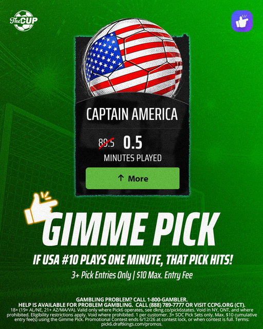GOLAZOOOOOO GIMME. 😈

New 0.5 Gimme Pick for Soccer is now live in the app for Friday’s match!

Bring it home. 