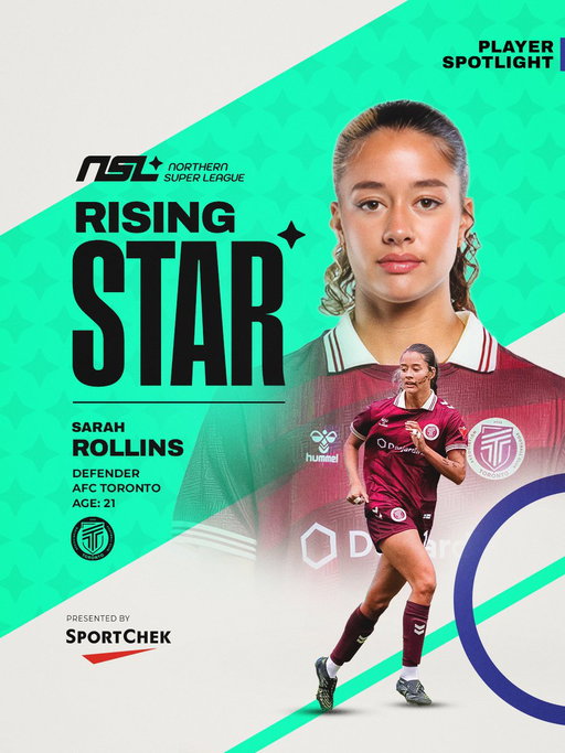 Sarah Rollins has played every minute of Toronto's seasons so far. 21 years old and locked in. 🔒

NSL Rising Star, presented by @sportchek 