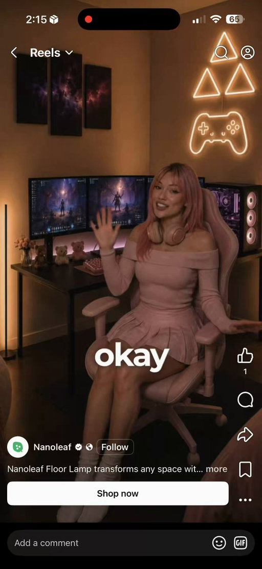 Seeing a brand use AI for an advertisement instead of working with a creator is gross…

Not cool @nanoleaf 