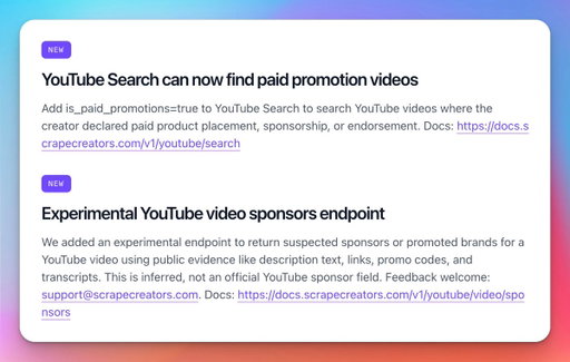 Added some new stuff. Now you can specifically find paid promotional videos on YouTube 