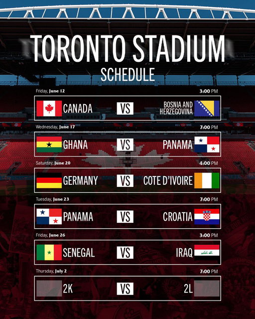 about that time ‼️

a 👀 at the matches being held at Toronto Stadium 🤩 