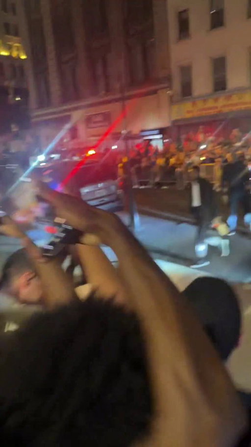 NEW YORK KNICKS FANS THREW THINGS AT VICTOR WEMBANYAMA WHEN HE GOT OFF THE TEAM BUS AFTER GAME 4 😳

Thoughts? 🤔

Via. @KingCharge 
