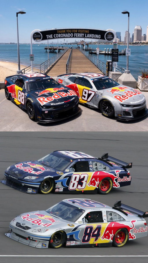 Trackhouse bringing back the silver &amp; blue Red Bull schemes 🙌 