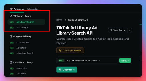 Fiiiinnnnaaallly the TikTok Ad Library scraper endpoints are done!

https://t.co/Uw65ZyR1Uh 