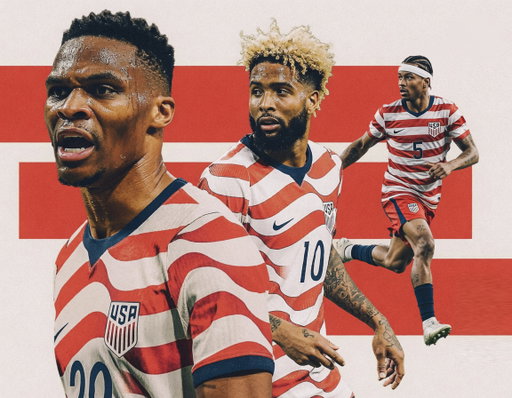 My USMNT starting 11 if our athletes played soccer since birth

4-3-3

ST: Mike Vick
RW: Odell Beckham Jr.
LW: Tyreek Hill
CM: Allen Iverson
CM: Antonio Brown
CDM: Mookie Betts
LB: Russell Westbrook
CB: Calvin Johnson
CB: Jalen Ramsey
RB: Anthony Edwards
GK: LeBron James

***using actual soccer players not allowed here