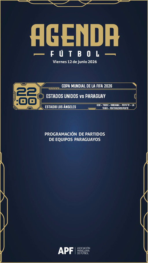 🗓️ #AgendaDelDía en el fútbol paraguayo.

¡Debuta la #Albirroja en la @FIFAWorldCup! 