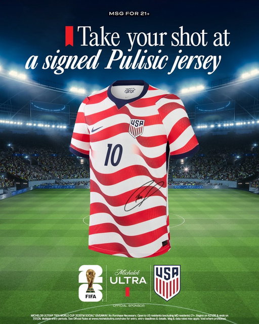 Comment #ULTRA and #Sweepstakes for a chance to support USMNT’s FIFA World Cup 26™ run in iconic style. 