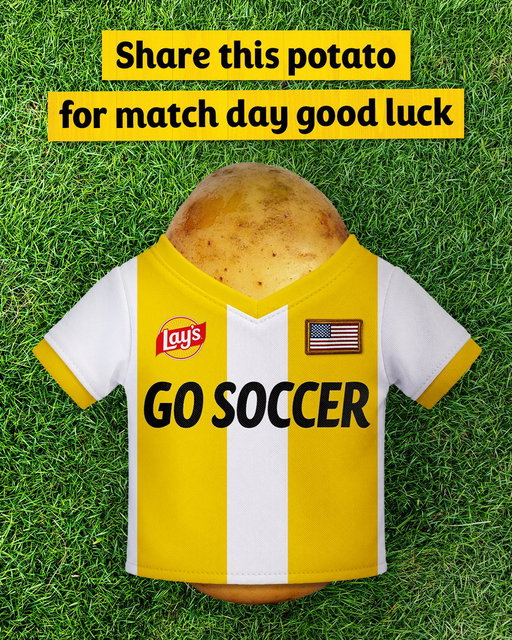 Share this potato with someone to give your soccer team luck LaysFWC26 