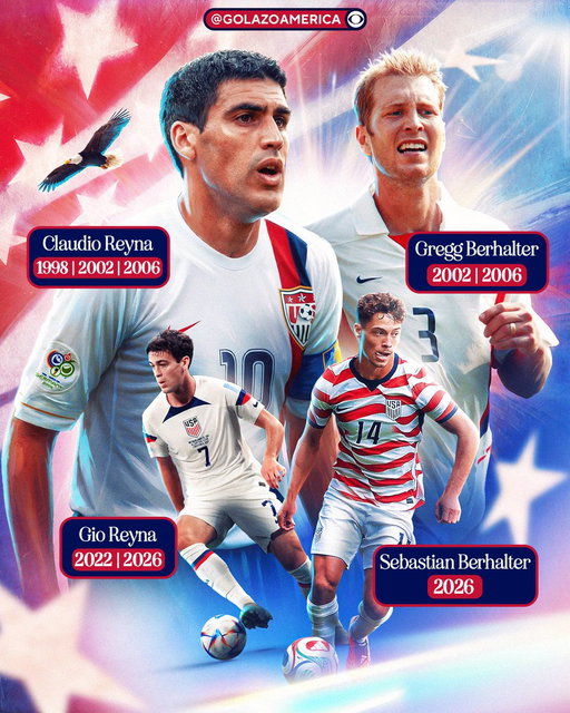 Sebastian and Gregg Berhalter become just the second father-son duo to represent the USMNT at a FIFA World Cup 🇺🇸👏

A special moment for the Berhalter family ❤️ 