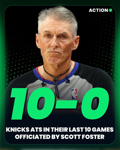 An "unstoppable force vs immovable object" type situation tonight 🤣

Scott Foster "The Extender" vs Knicks 10-0 ATS in their last 10 games officiated by Scott Foster.

Spurs win Knicks cover? 🤔 