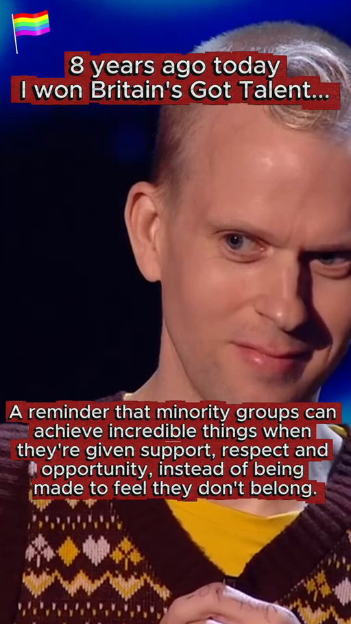 8 years ago, I won Britain's Got Talent.

A reminder of what minority groups can achieve when they're given support, respect and opportunity, rather than being overlooked.

What's an achievement you're proud of? 
