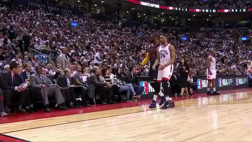 Throwback to when LeBron was beating the Raptors so bad that he saved them from getting a tech out of pity. 

All-time disrespect.
 