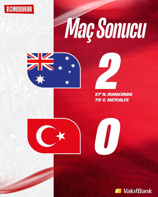 Vancouver'da maç sona erdi. 

#BizimÇocuklar 🇹🇷 | #AUSTUR | #FIFAWorldCup | #TürkÖndeTürkİleri 