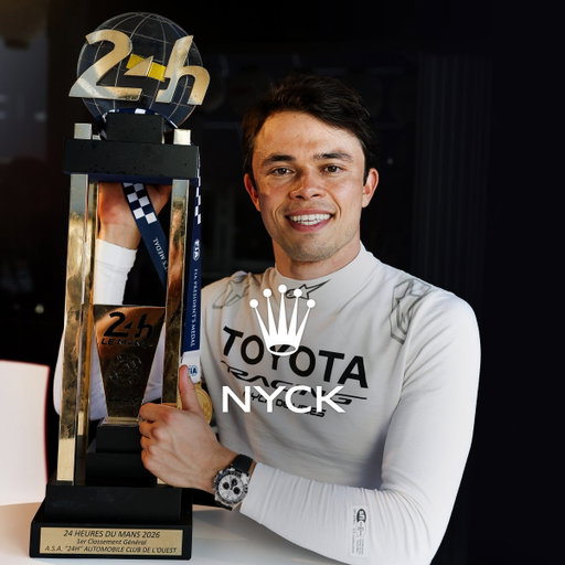 Congratulations Nyck de Vries on an astounding 1st victory at the @24hoursoflemans. This crown is yours. #RolexFamily #Reachforthecrown 