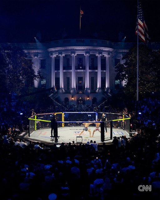 President Donald Trump is hosting a UFC fight night on the White House grounds as part of America's 250th anniversary celebrations. The event, held on the president's 80th birthday, has attracted high-profile guests and generated both support and criticism nationwide.

See more from the event: https://t.co/g9nkbSektM