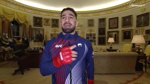 Straight from the Oval Office 😮‍💨

Ilia Topuria is ready to defend his lightweight title!

[ #UFCWhiteHouse | LIVE on @ParamountPlus ] 