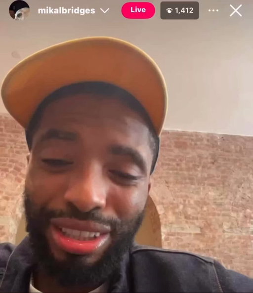 Mikal Bridges is absolutely plastered on his IG live 😂. Well deserved. F them picks!

[via IG/ Knicks.clique] 
