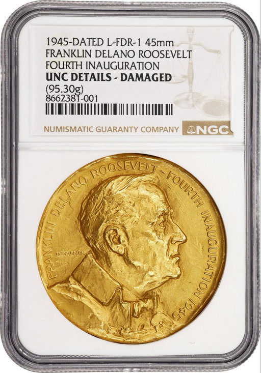 🚨Breaking: Gold FDR inauguration medal from 1945 sells for $146,400 at auction 😳 