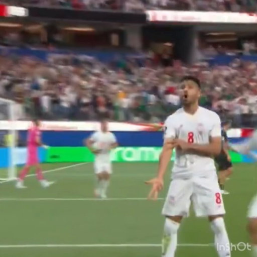 🚨TRENDING: Iran player Mohammad Mohebi scores and immediately does the finger-gun shooting celebration towards the crowd in the USA.  