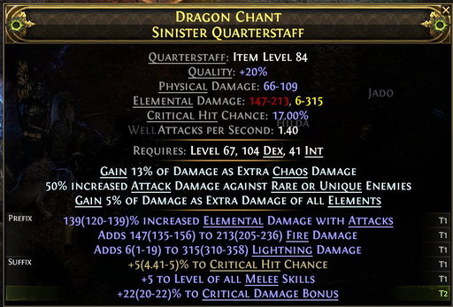 So I had entirely different intentions on a weapon craft today and the universe wanted to make this!

I've not crafted a endgame Quarterstaff in Path of Exile 2 yet, so this was quite the learning experience. 

While I could have saved Currency here and there, the lesson is priceless. 

Just wanted to share. GGs!