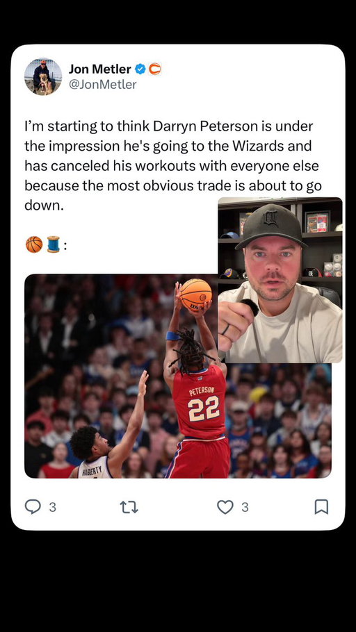 Darryn Peterson is creating leverage for the Washington Wizards in trade talks with the Utah Jazz 