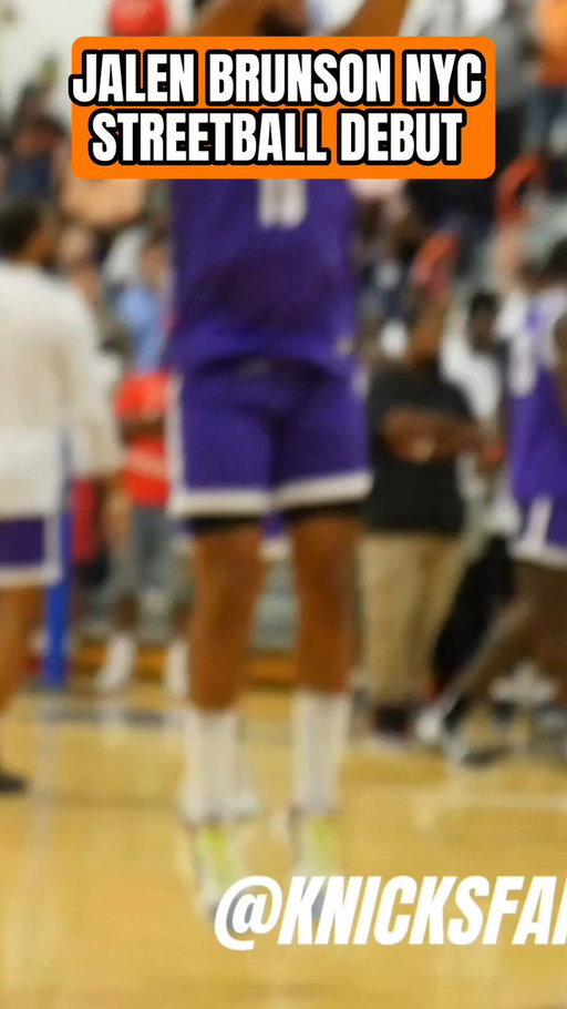 Throwback to Jalen Brunson's first day as a Knick. He pulled up to Nike Pro Am at Hostos Community College with Julius Randle &amp; Obi Toppin and balled out!

Little did we know he would bring the Knicks a chip just 4 years later. 