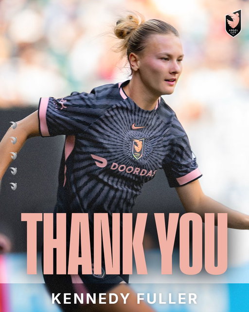 Always part of the ACFC family 💪🖤
Thank you, Kennedy.

#AngelCityFC has executed a trade with Bay FC for midfielder Kennedy Fuller and a 2026 international spot. ACFC will receive $500,000 in intra-league transfer funds and $20,000 in allocation funds.

https://t.co/eP6m0Ttbqi 
