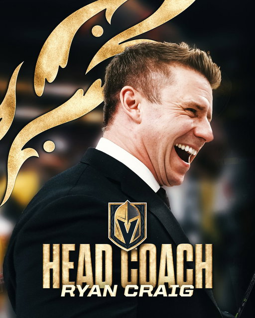 COACH CRAIG ⚔️

Vegas Golden Knights General Manager Kelly McCrimmon has announced Ryan Craig will be the fifth Head Coach in franchise history.

Press release ➡️ https://t.co/VQ9qkUkKYC 