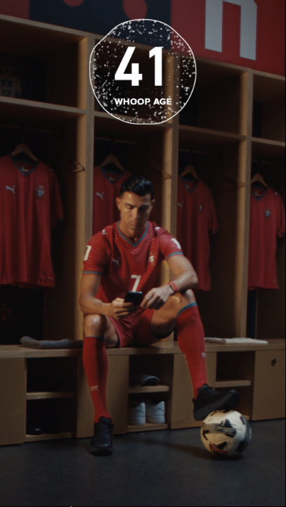 The average age of a footballer is 27. Cristiano Ronaldo is 41.

In this sport, age is supposed to slow you down. But WHOOP Age is different. 