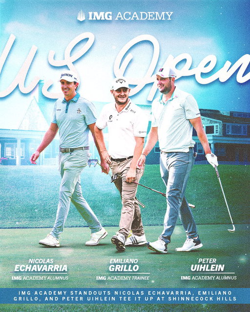 Three from IMG Academy. One major stage. ⛳️

Nicolas Echavarria, Emiliano Grillo, and Peter Uihlein tee it up at the U.S. Open tomorrow.

Congratulations!👏 