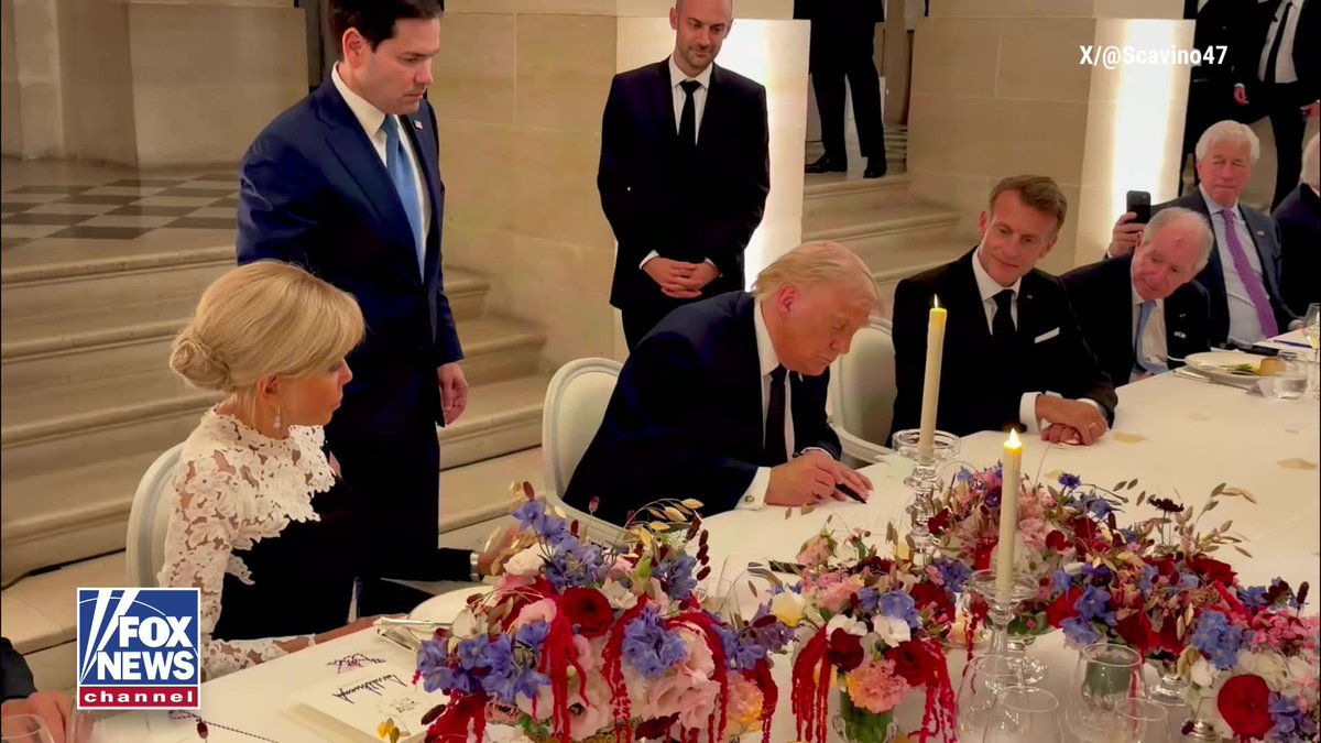 The moment President Trump signs the Iran deal at the Palace of Versailles.

The agreement was finalized during a dinner hosted by French President Emmanuel Macron inside the historic palace.

The signing marked a major diplomatic milestone after months of negotiations aimed at ending the conflict between the U.S. and Iran.