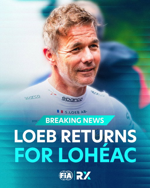 Sébastien Loeb returns to international rallycross 🔥🇫🇷

The French legend and 9x FIA World Rally Champion joins Euro RX1 at Lohéac — his first top-level rallycross outing in over three years!

Seb will drive a Peugeot 208 WRX with Eleven Motorsport.

#FIARallycross #EuroRX 