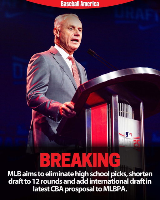 BREAKING: In a new proposal to the MLBPA, MLB has proposed sweeping changes to amateur baseball, including...

No more high school draftees
A shortened 12-round draft
New international draft

Details: 
https://t.co/b08MHurNKe 
