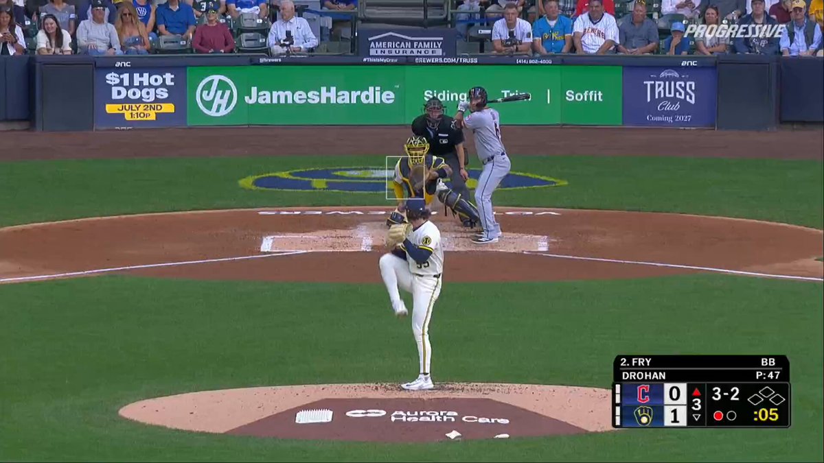 David Fry connects on a solo home run 💪 