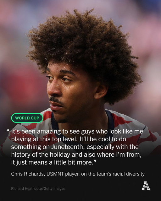 Half of the U.S. men’s national team is Black. After decades of overwhelmingly White teams, the makeup of this team is powerful, writes @HenryBushnell. 