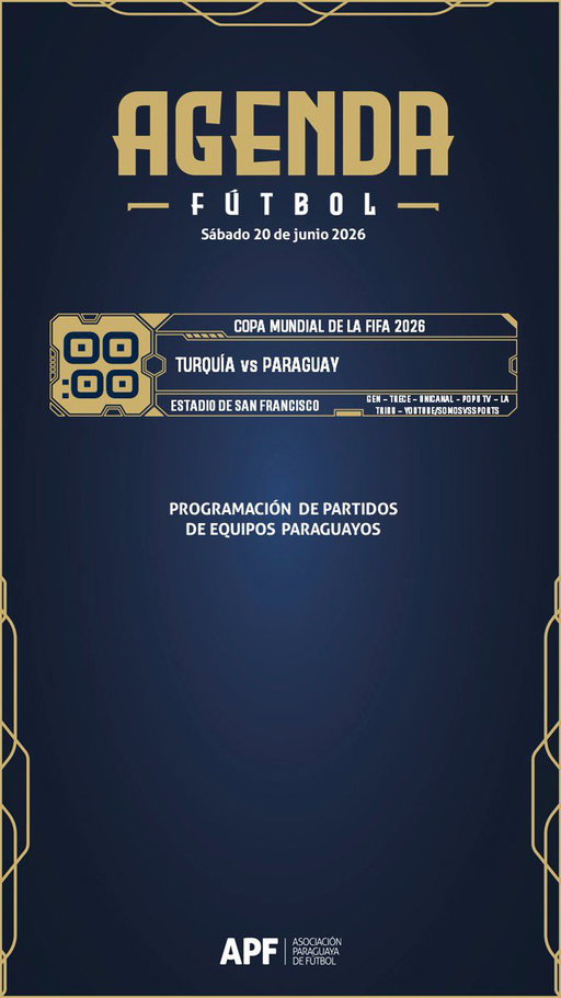 🗓️ #AgendaDelDía en el fútbol paraguayo.

¡Juega la #Albirroja ! 
