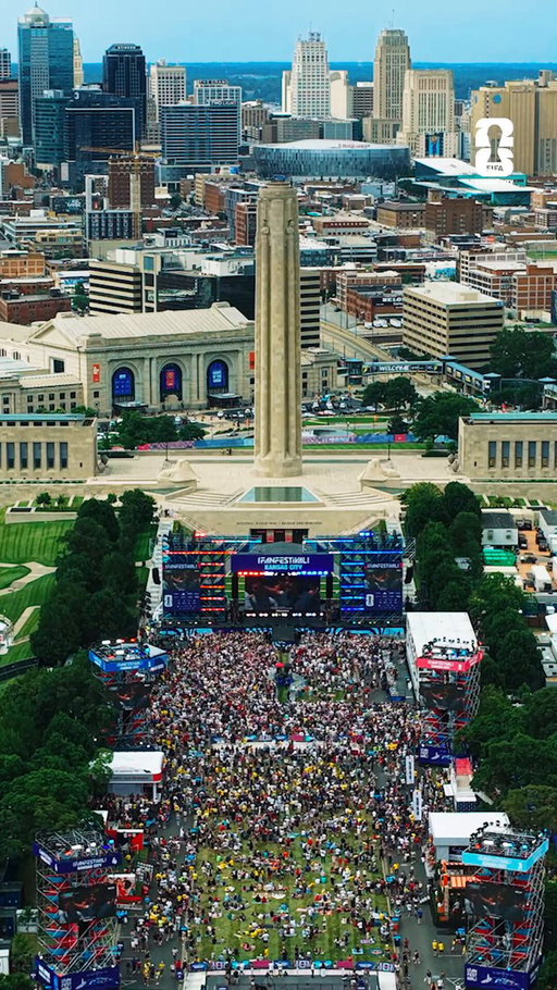 One crowd. One city. One view. 🏙️

#FIFAFanFestival #FIFAWorldCup #WeAreKansasCity #WeAre26 