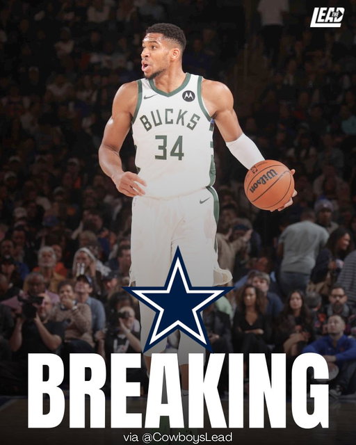 SOURCE: Giannis Antetokounmpo WILL be traded tonight to the Dallas Cowboys.

Many in his camp believe his length and explosiveness make him an excellent fit to be Dallas’ newest addition at tight end. 