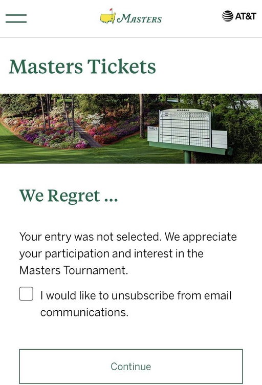Today is Sunday, June 21st. The deadline for submitting your ticket application for the 2027 Masters lottery system has closed. To those of you who forgot to submit, thank you for your service! 🫡 