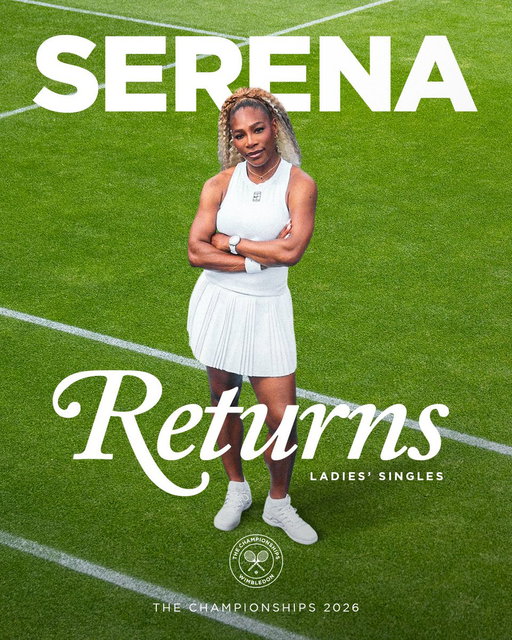 This is not a drill.

@serenawilliams will compete in the 2026 ladies' singles at #Wimbledon as a wild card. 